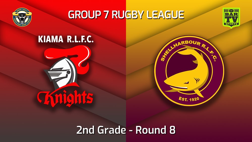220605-South Coast Round 8 - 2nd Grade - Kiama Knights v Shellharbour Sharks Slate Image
