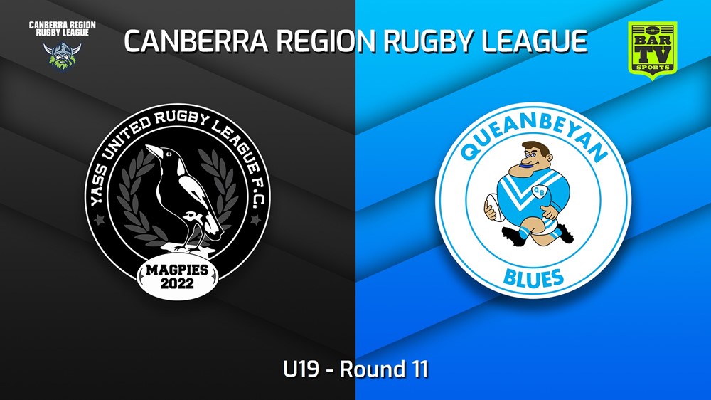 230702-Canberra Round 11 - U19 - Yass Magpies v Queanbeyan Blues Slate Image