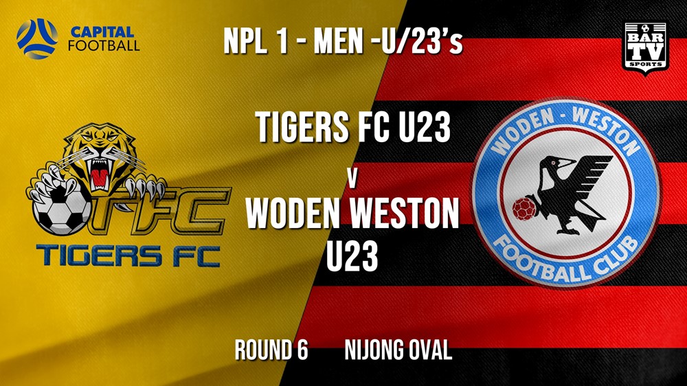 NPL1 Men - U23 - Capital Football  Round 6 - Tigers FC U23 v Woden Weston U23 Slate Image