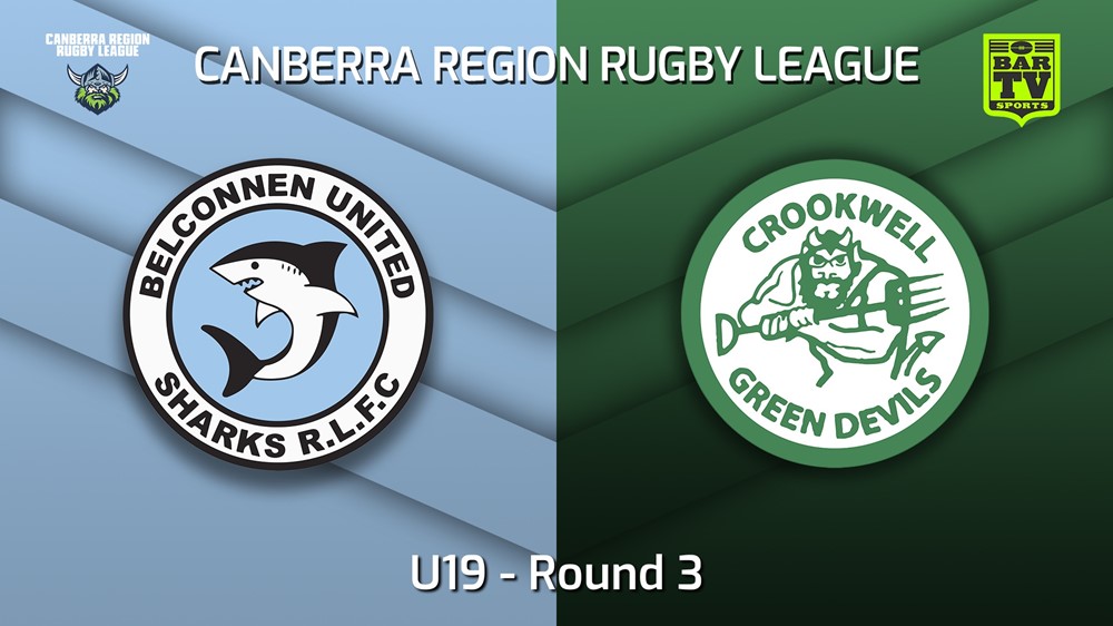 220521-Canberra Round 3 - U19 - Belconnen United Sharks v Crookwell Green Devils Minigame Slate Image