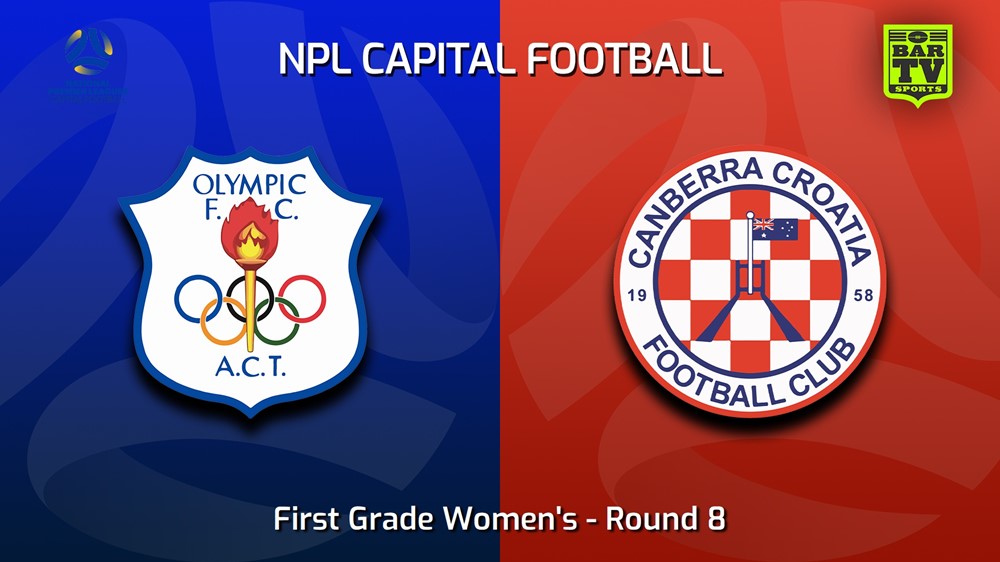 230528-Capital Womens Round 8 - Canberra Olympic FC (women) v Canberra Croaita FC (women) Slate Image