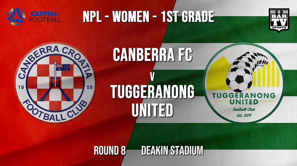 NPLW - Capital Round 8 - Canberra FC (women) v Tuggeranong United FC (women) Slate Image
