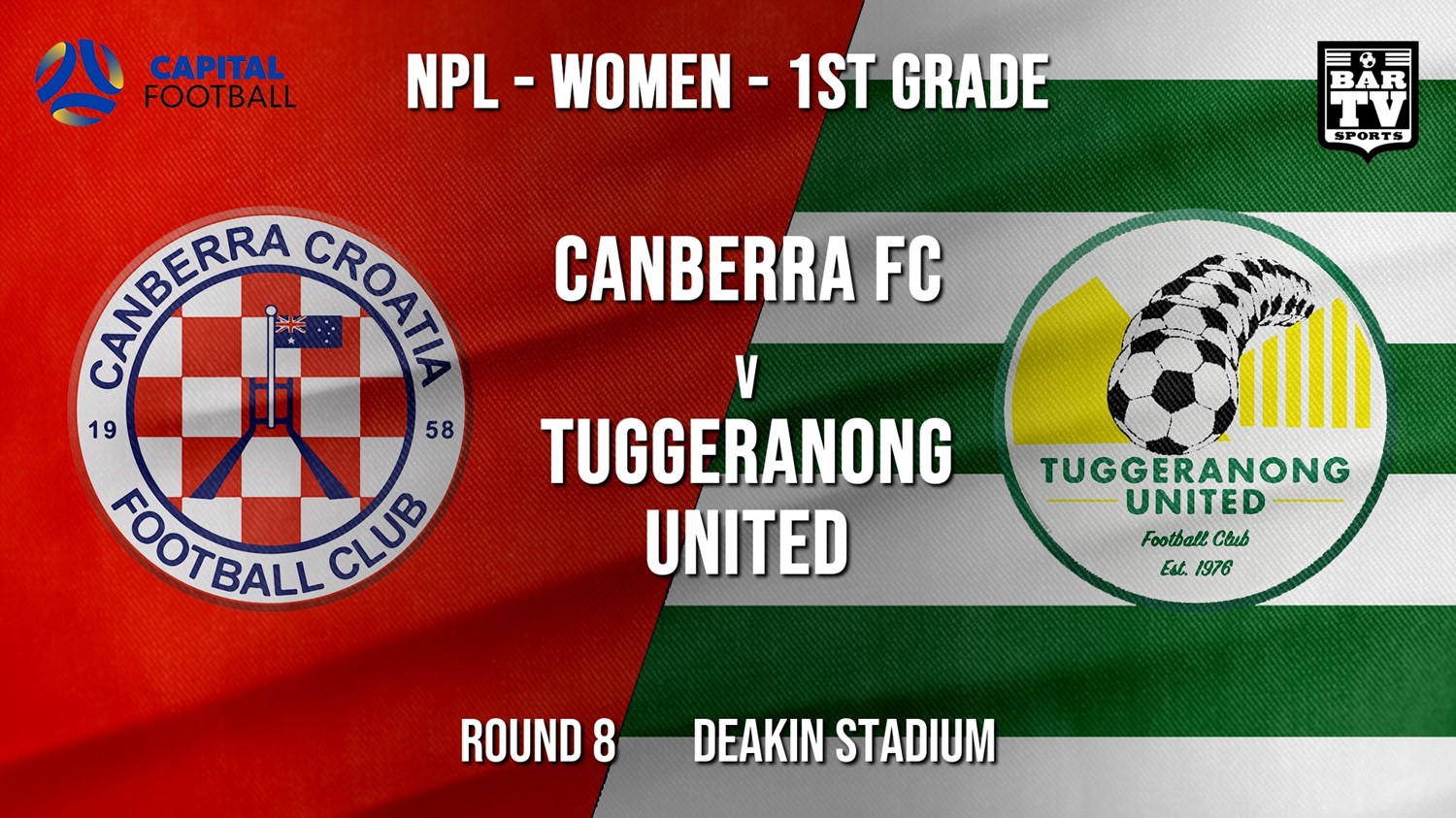 NPLW - Capital Round 8 - Canberra FC (women) v Tuggeranong United FC (women) Minigame Slate Image