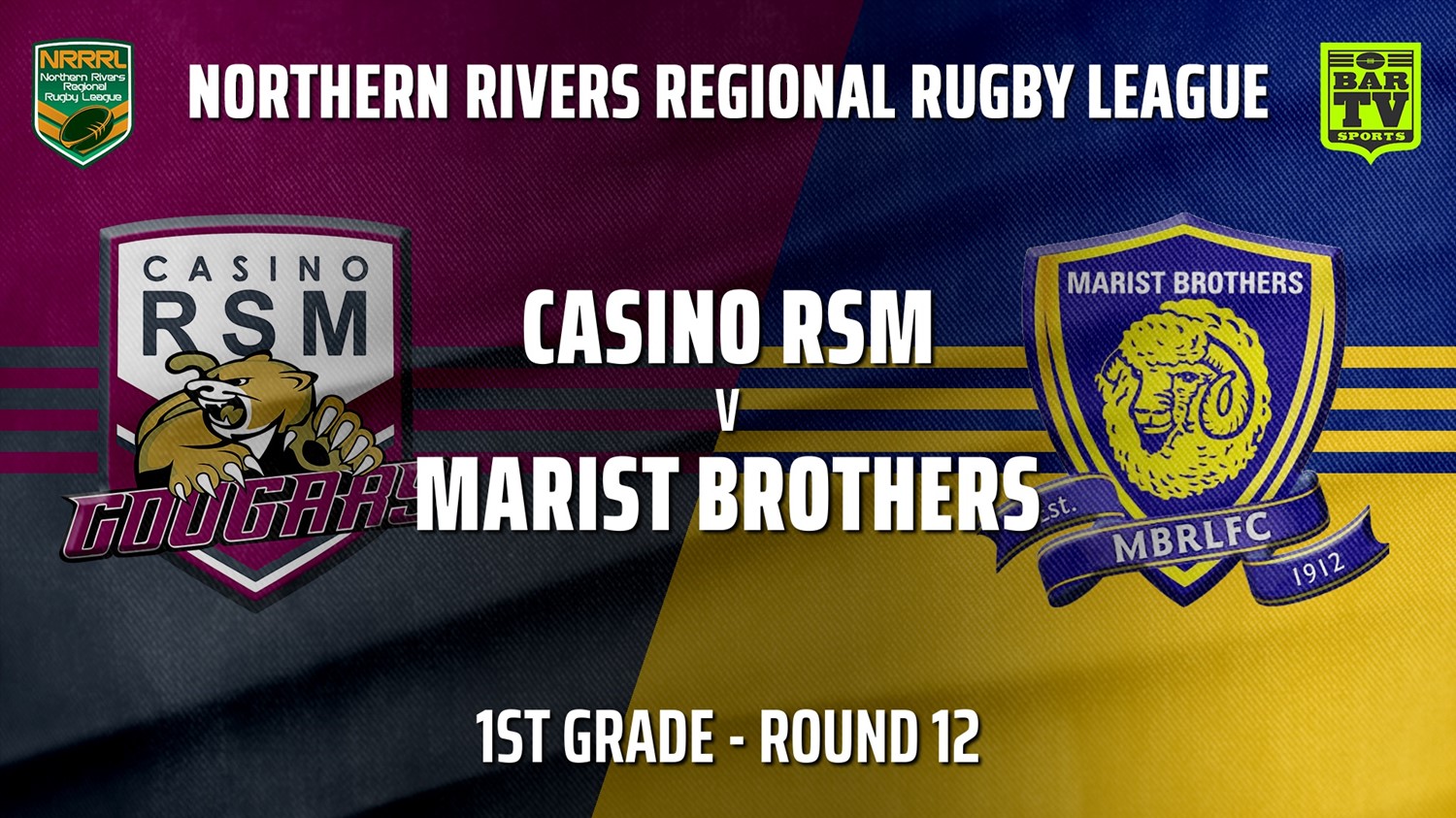 210725-Northern Rivers Round 12 - 1st Grade - Casino RSM Cougars v Lismore Marist Brothers Rams Slate Image