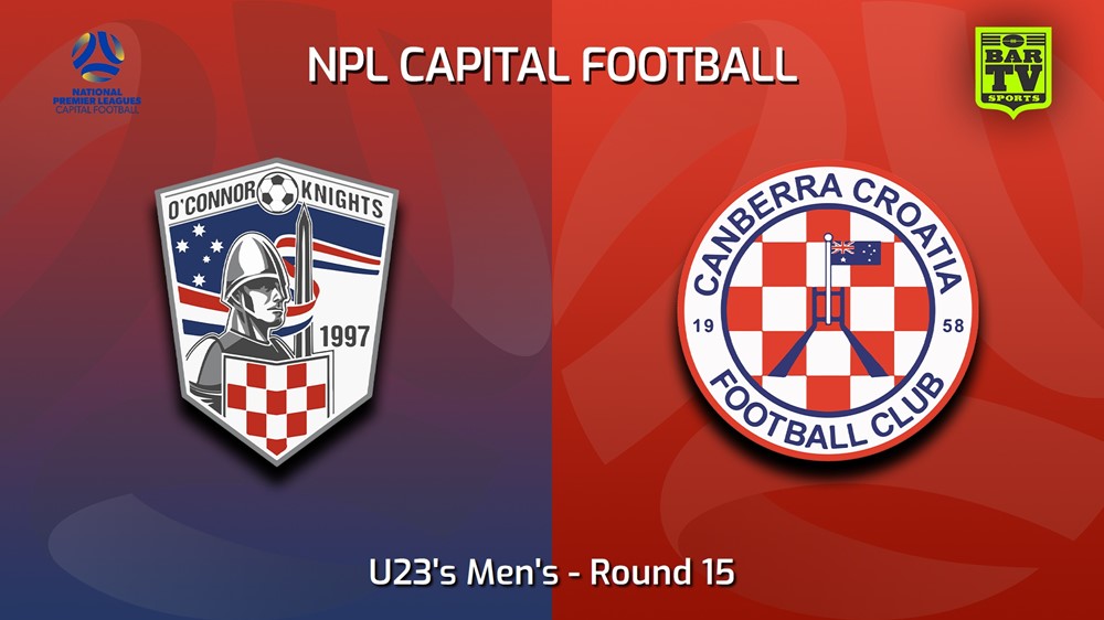 230722-Capital NPL U23 Round 15 - O'Connor Knights SC U23 v Canberra Croatia FC U23 Slate Image