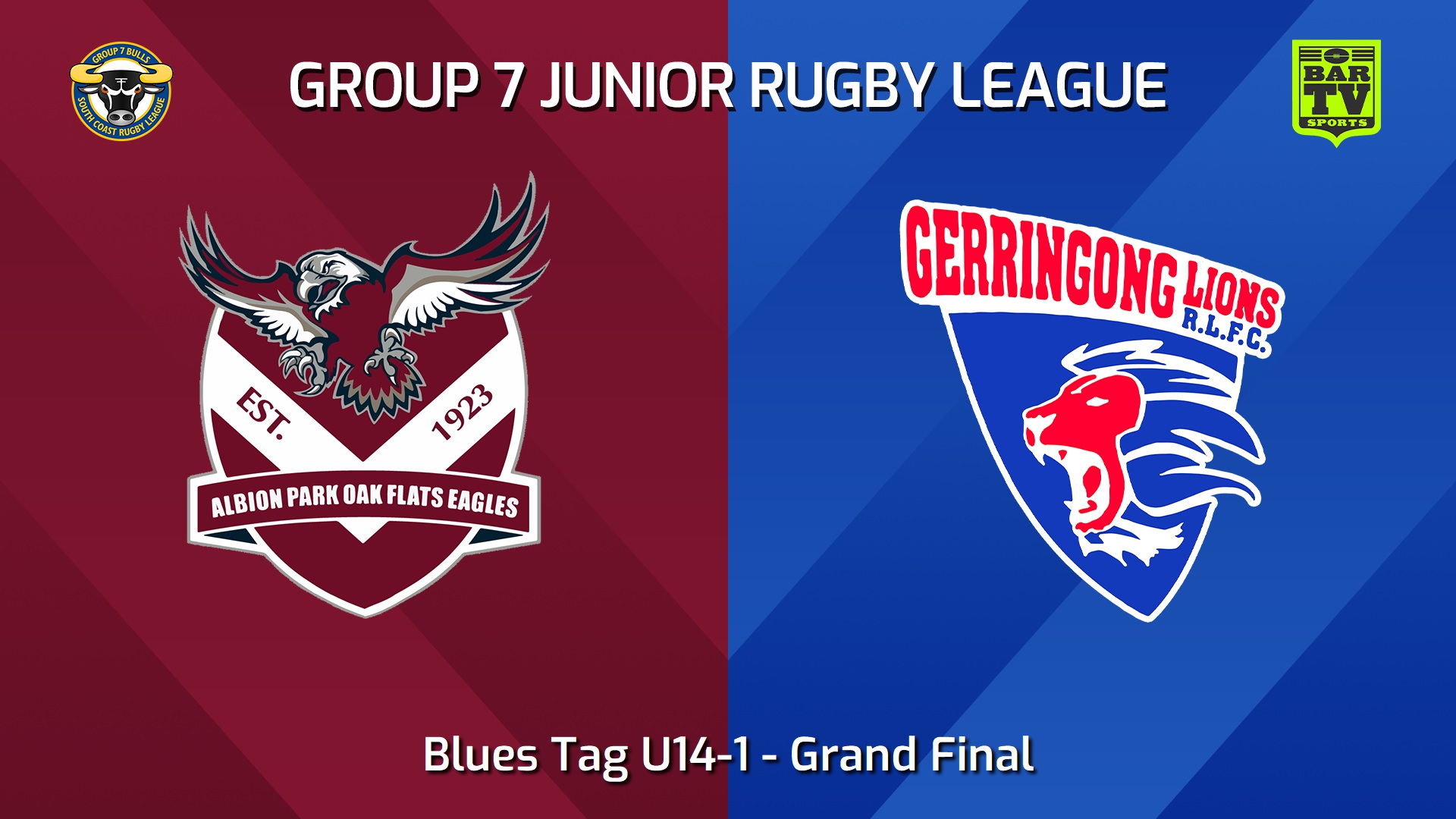 240810-video-South Coast Juniors Grand Final - Blues Tag U14-1 - Albion Park Oak Flats Eagles v Gerringong Lions Slate Image
