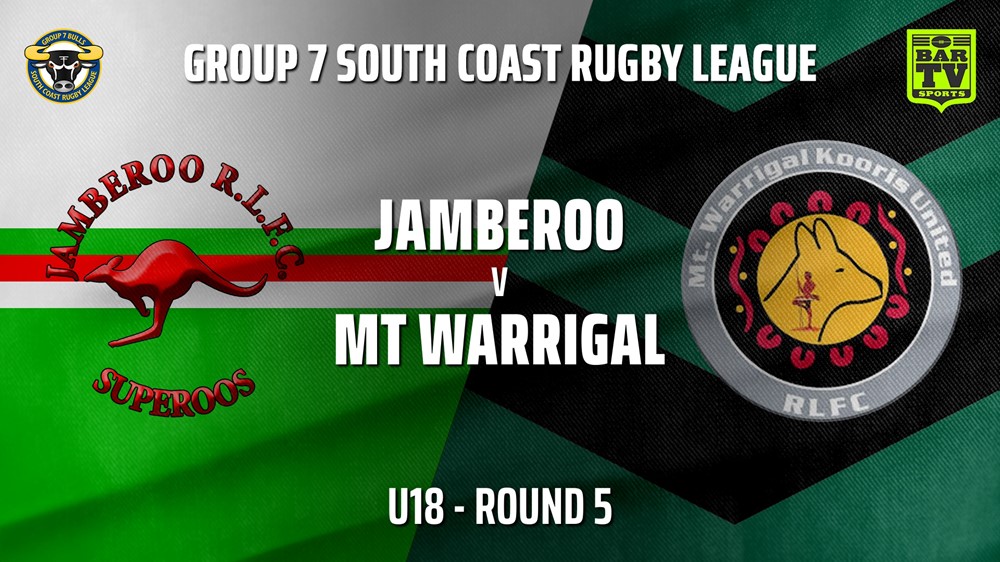 210515-Group 7 RL Round 5 - U18 - Jamberoo v Mt Warrigal Kooris Minigame Slate Image