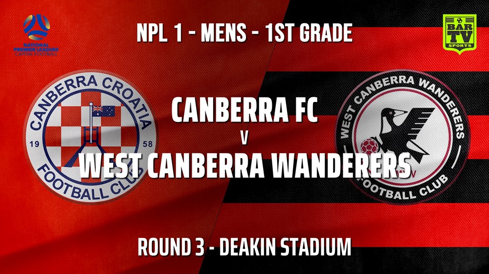 210421-NPL - CAPITAL Round 3 - Canberra FC v West Canberra Wanderers FC Slate Image