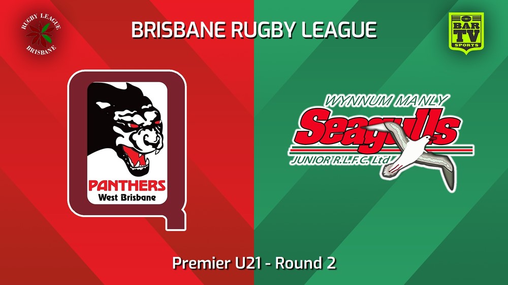 240413-BRL Round 2 - Premier U21 - West Brisbane Panthers v Wynnum Manly Seagulls Juniors Minigame Slate Image