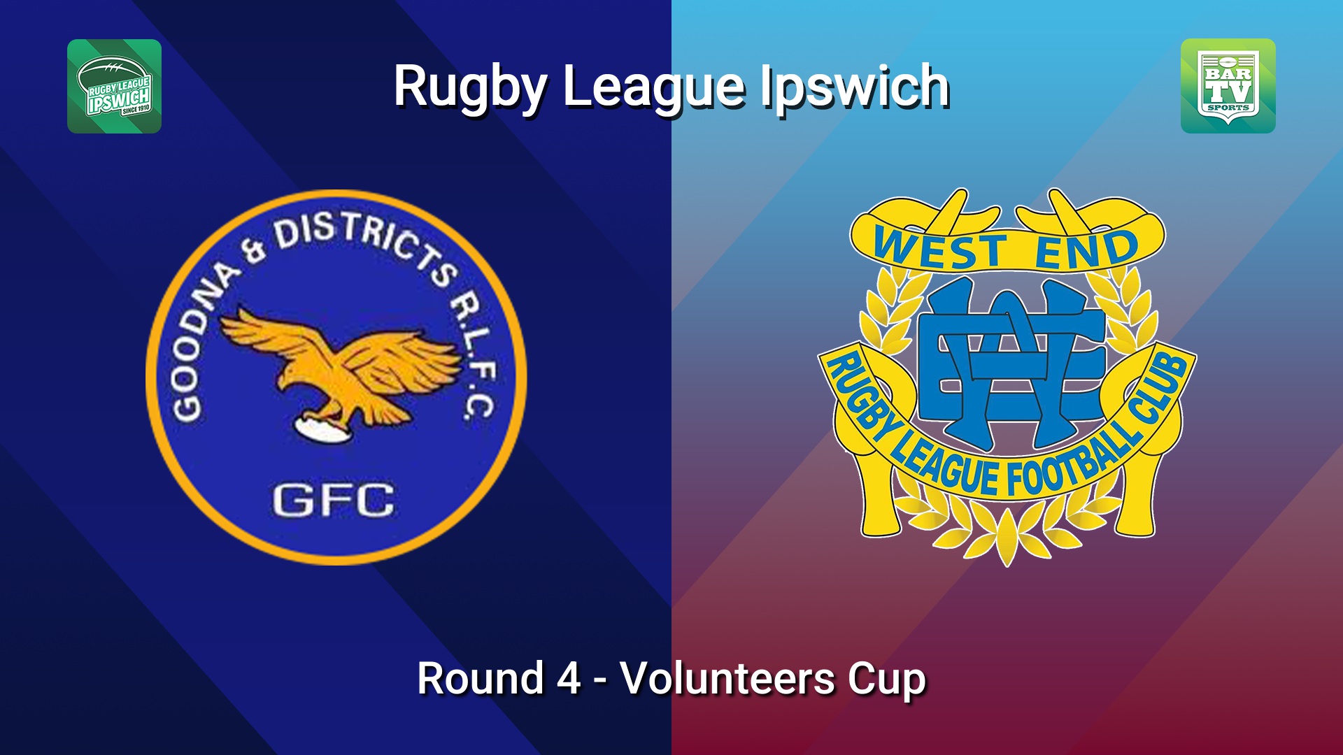260418-video-Rugby League Ipswich Round 4 - Volunteers Cup - Goodna v West End Slate Image