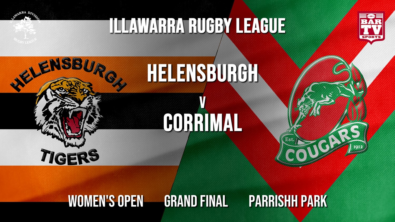 IRL Grand Final - Women's Open - Helensburgh Tigers v Corrimal Cougars Minigame Slate Image