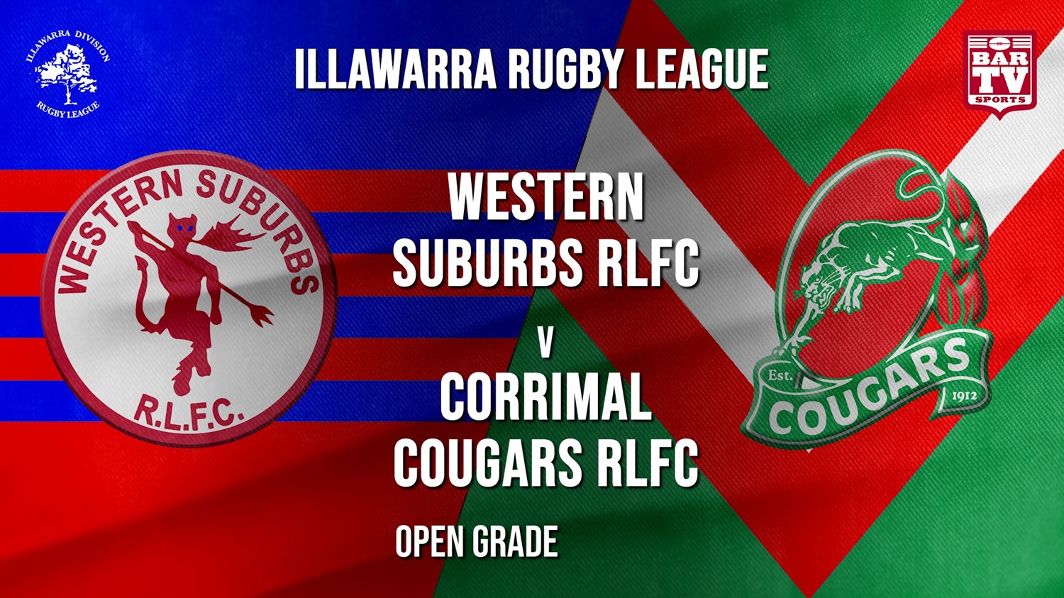 IRL Open Grade - Western Suburbs RLFC v Corrimal Cougars RLFC Minigame Slate Image