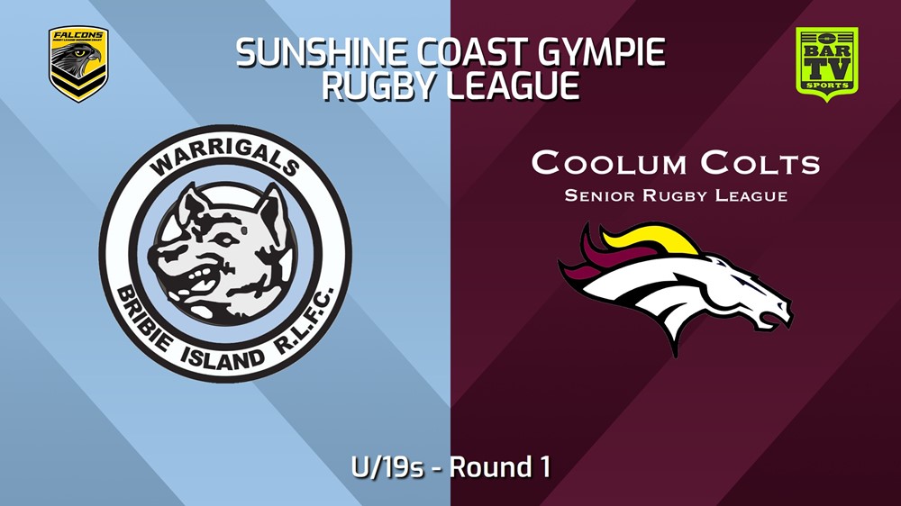 240406-Sunshine Coast RL Round 1 - U/19s - Bribie Island Warrigals v Coolum Colts Minigame Slate Image