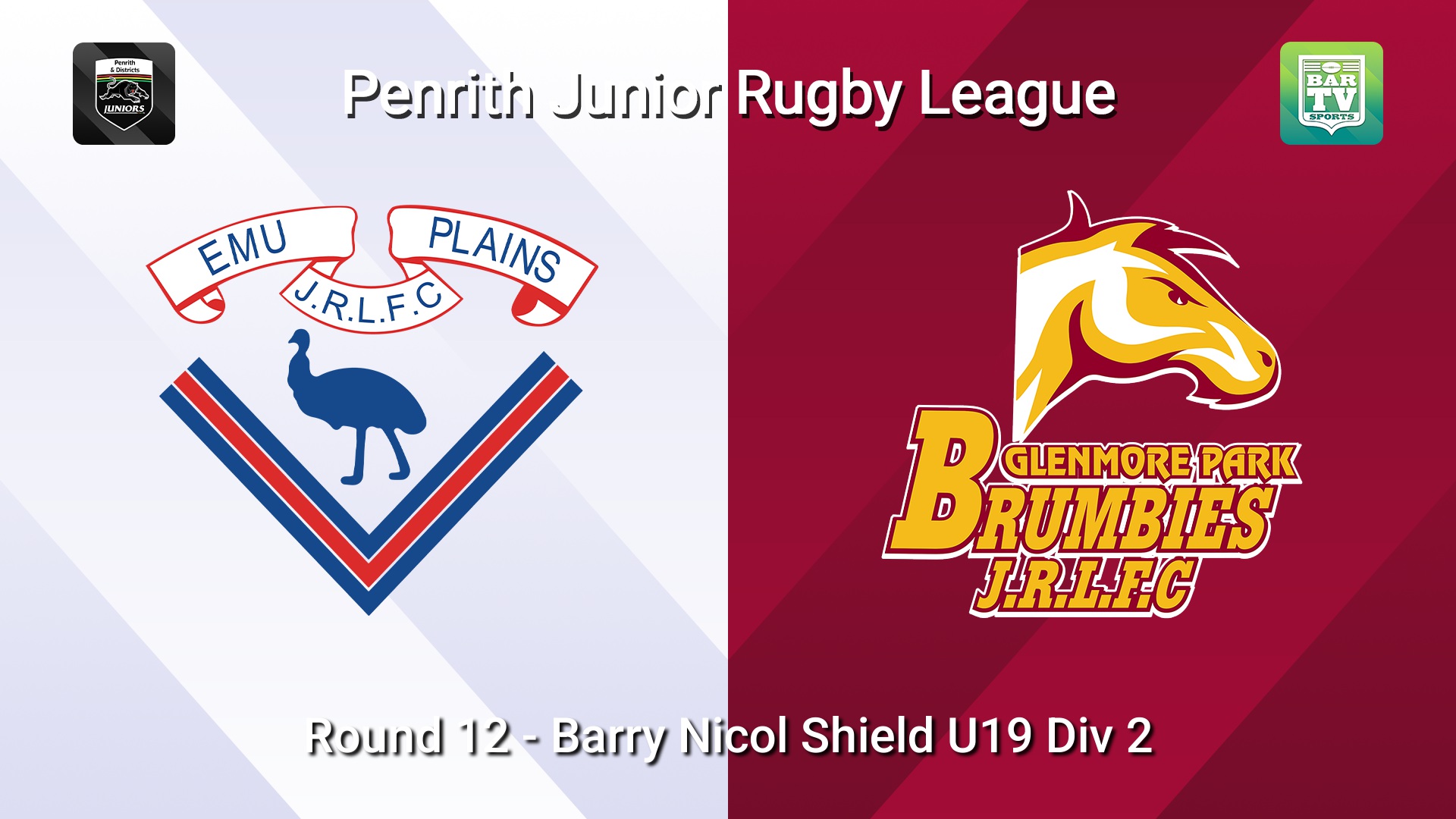 260704-video-Penrith & District Junior Rugby League Round 12 - Barry Nicol Shield U19 Div 2 - Emu Plains v Glenmore Park Slate Image