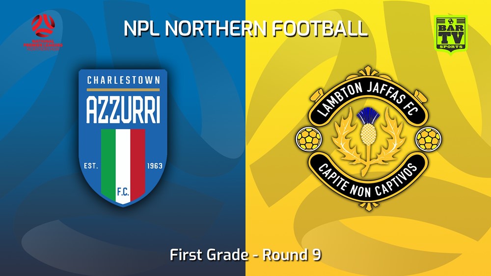 230430-NNSW NPLM Round 9  - Charlestown Azzurri FC v Lambton Jaffas FC Minigame Slate Image