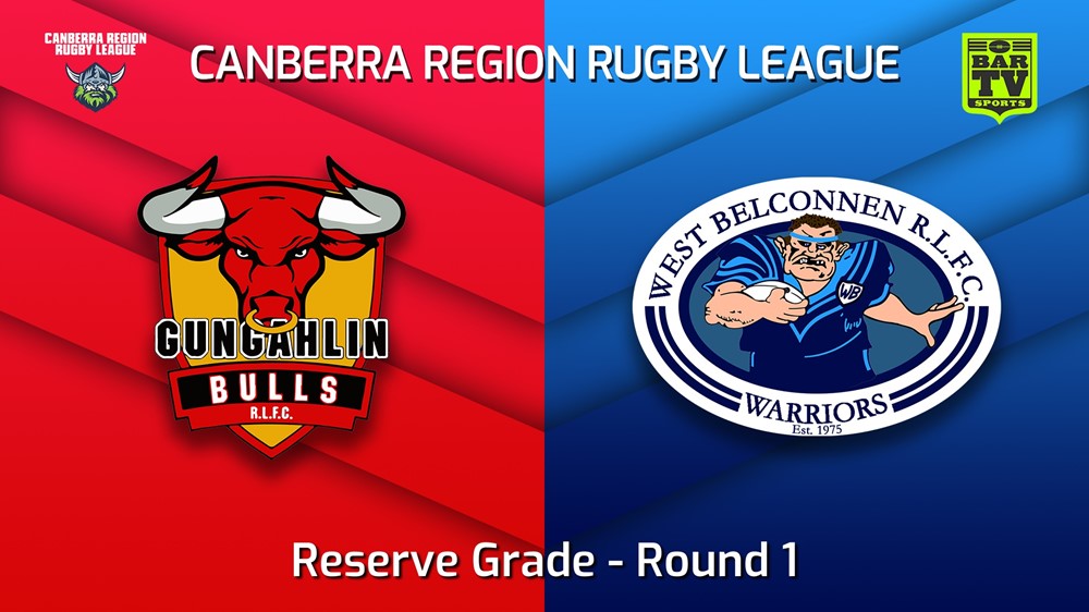 220402-Canberra Round 1 - Reserve Grade - Gungahlin Bulls v West Belconnen Warriors Slate Image