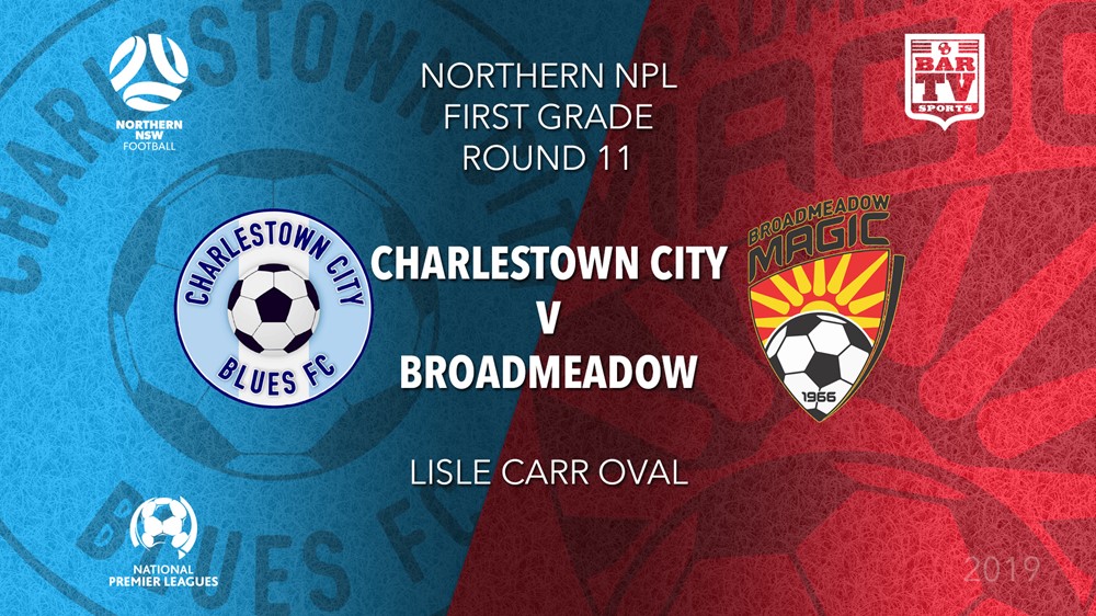 NPL - NNSW Round 11 - Charlestown City Blues FC v Broadmeadow Magic FC Slate Image