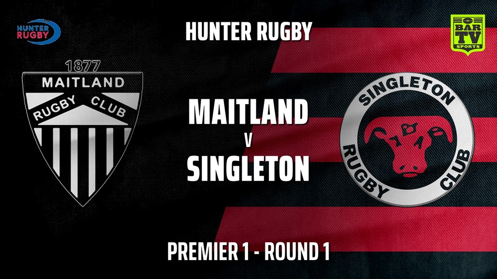 HRU Round 1 - Premier 1 - Maitland v Singleton Bulls Slate Image