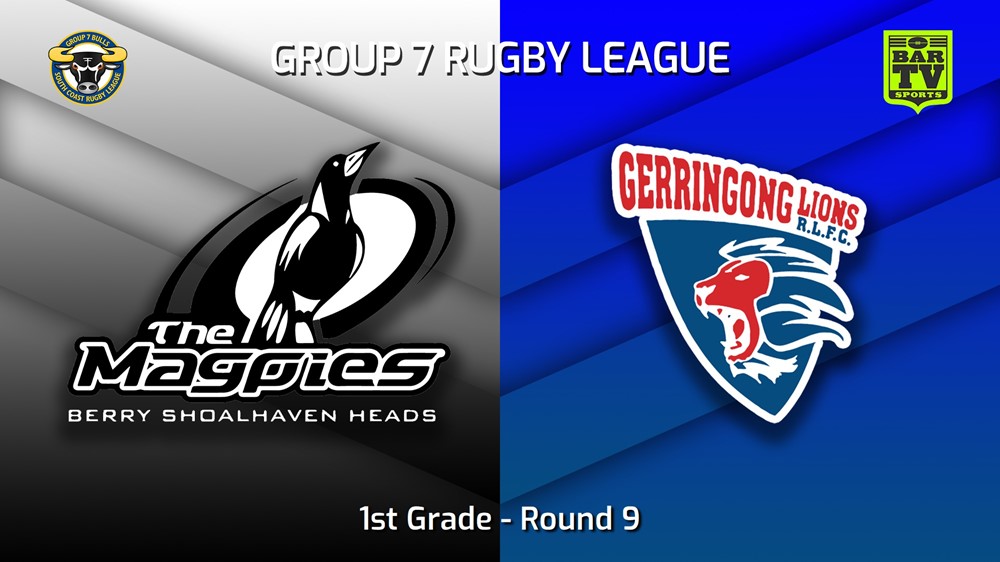 MINI GAME: South Coast Round 9 - 1st Grade - Berry-Shoalhaven Heads Magpies v Gerringong Lions Slate Image
