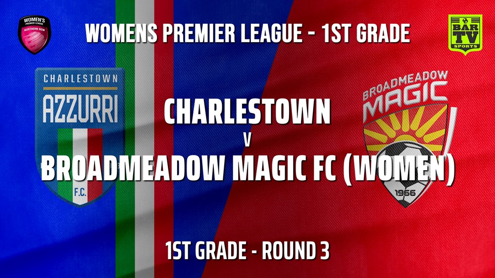 Herald Women’s Premier League Round 3 - 1st Grade - Charlestown Azzurri FC v Broadmeadow Magic FC Slate Image