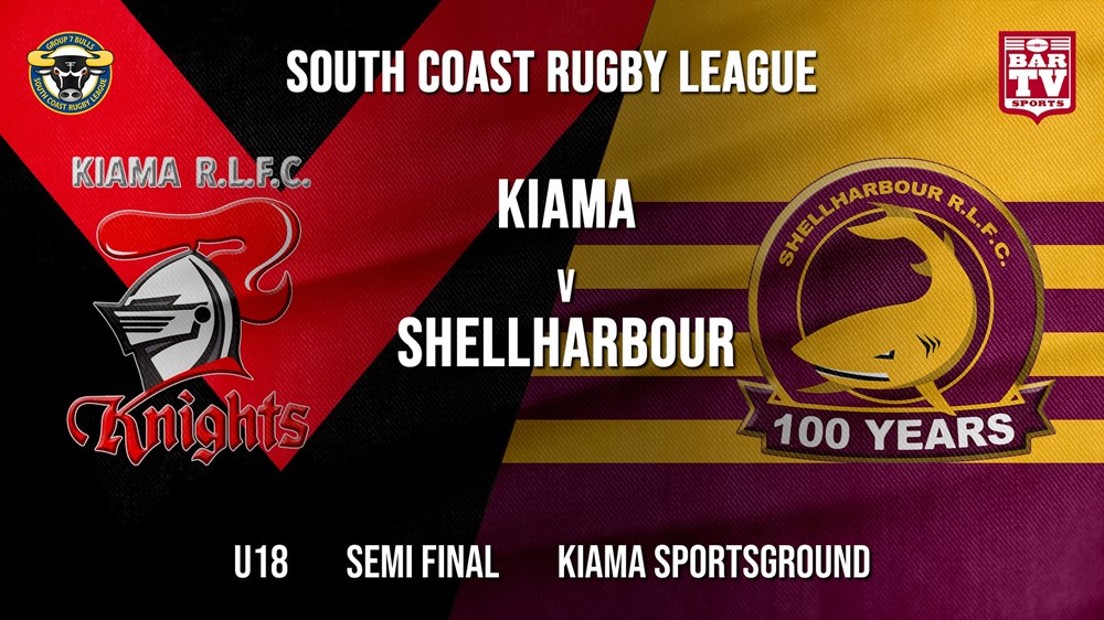 Group 7 RL Semi Final - U18 - Kiama Knights v Shellharbour Sharks Slate Image