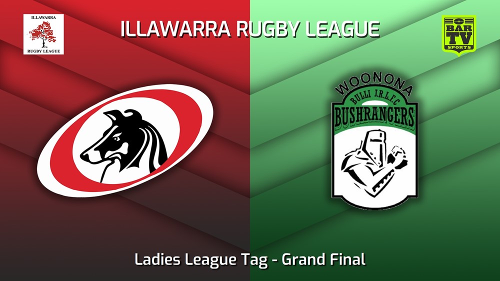 220826-Illawarra Grand Final - Ladies League Tag - Collegians v Woonona Bushrangers Slate Image