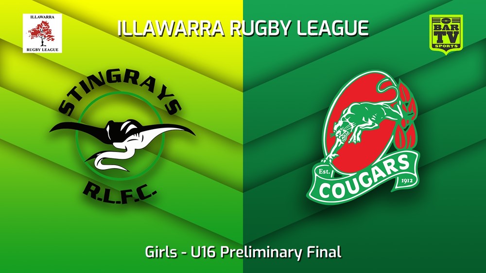 230827-Illawarra U16 Preliminary Final - Girls - Stingrays of Shellharbour v Corrimal Cougars Slate Image