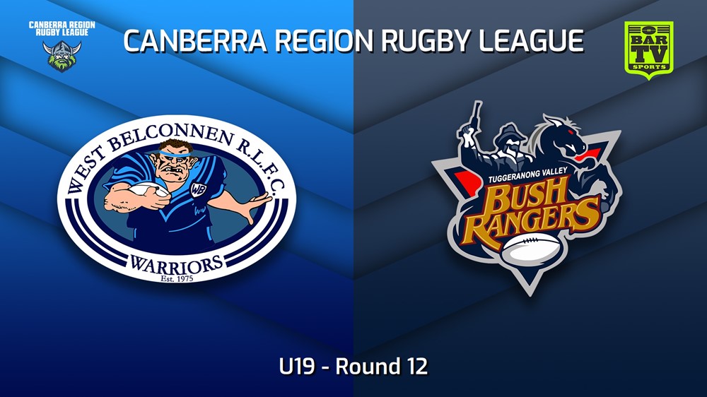 230709-Canberra Round 12 - U19 - West Belconnen Warriors v Tuggeranong Bushrangers Slate Image