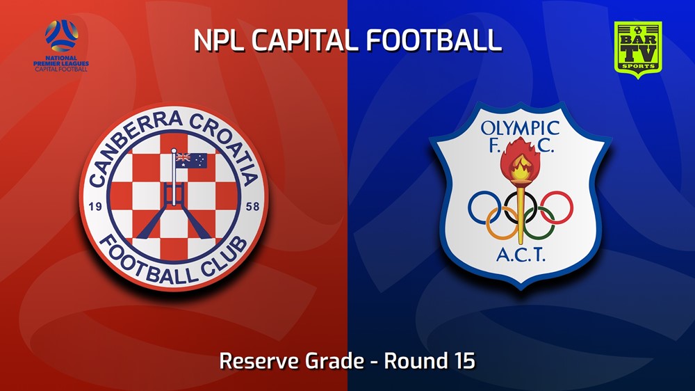 230723-NPL Women - Reserve Grade - Capital Football Round 15 - Canberra Croatia FC (women) v Canberra Olympic FC (women) Slate Image