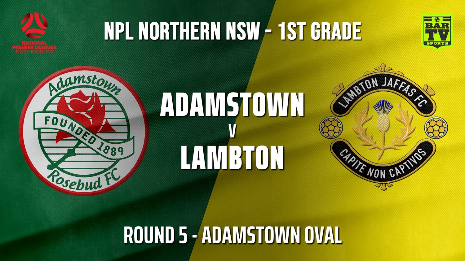 210422-NPL - NNSW Round 5 - Adamstown Rosebud FC v Lambton Jaffas FC Minigame Slate Image