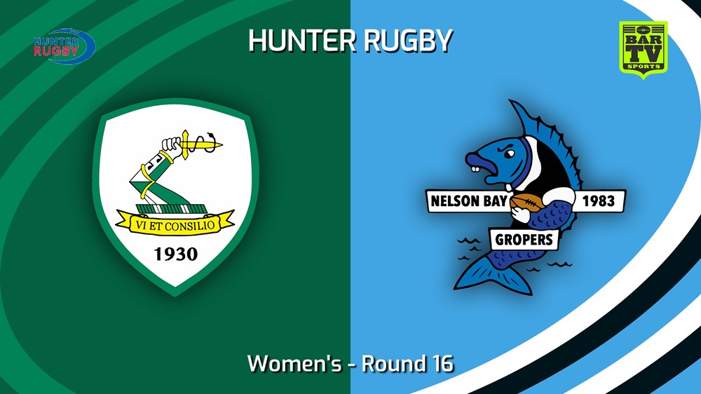 230805-Hunter Rugby Round 16 - Women's - Merewether Carlton v Nelson Bay Gropers Minigame Slate Image