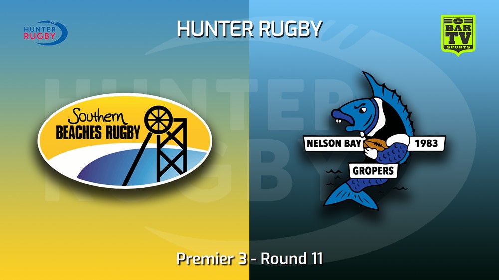 MINI GAME: Hunter Rugby Round 11 - Premier 3 - Southern Beaches v Nelson Bay Gropers Slate Image