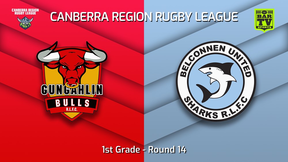 220723-Canberra Round 14 - 1st Grade - Gungahlin Bulls v Belconnen United Sharks Slate Image
