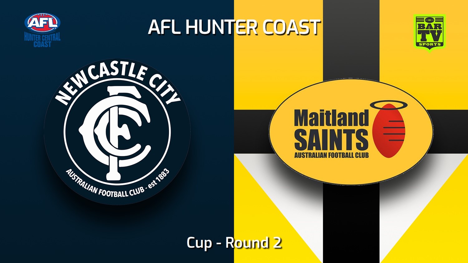 230429-AFL Hunter Central Coast Round 2 - Cup - Newcastle City  v Maitland Saints Minigame Slate Image