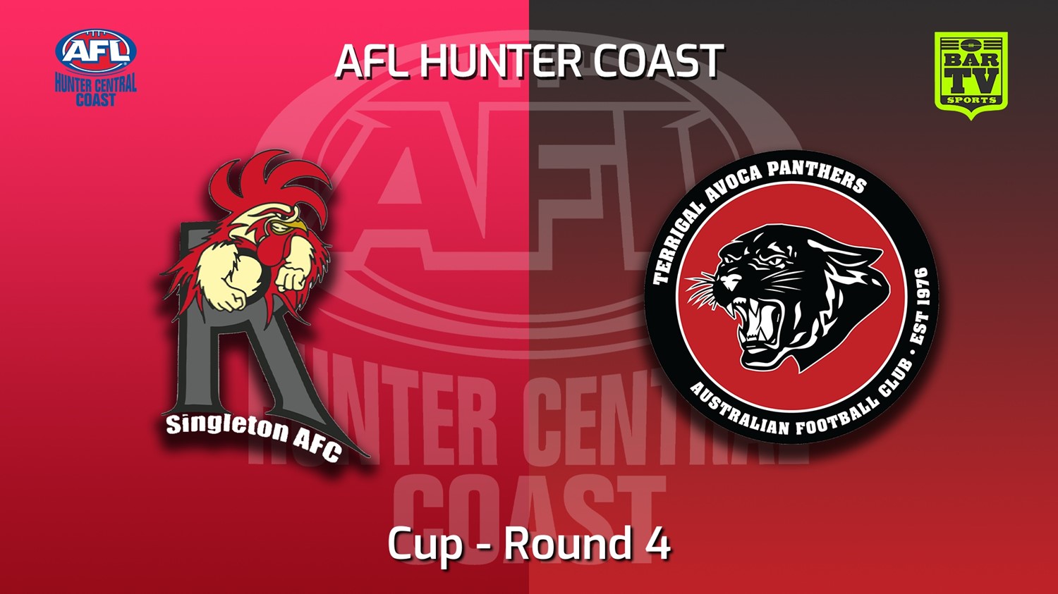 MINI GAME: AFL Hunter Central Coast Round 4 - Cup - Singleton Roosters v Terrigal Avoca Panthers Slate Image