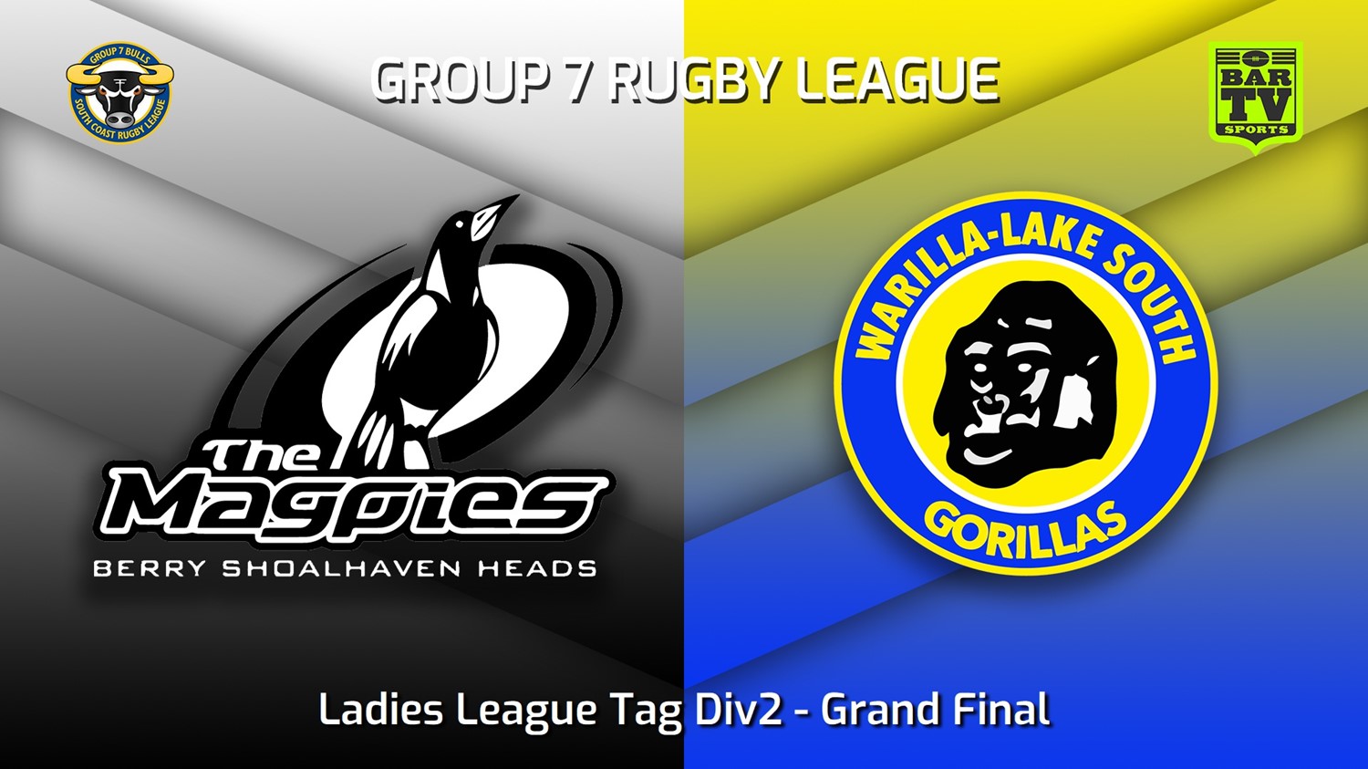 230910-South Coast Grand Final - Ladies League Tag Div2 - Berry-Shoalhaven Heads Magpies v Warilla-Lake South Gorillas Slate Image