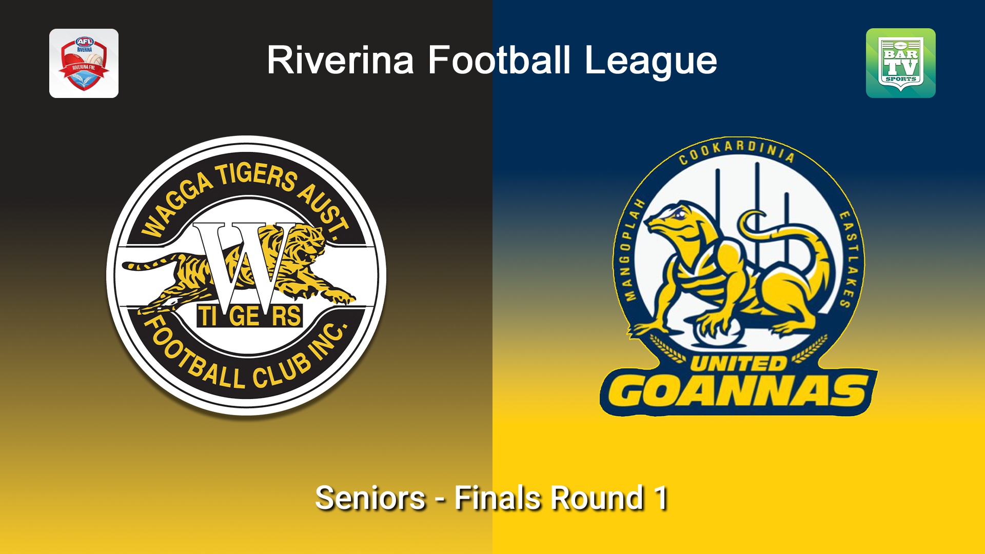 260822-video-Riverina Football League Finals Round 1 - Under 18's - Wagga Tigers v MCUE Goannas Slate Image
