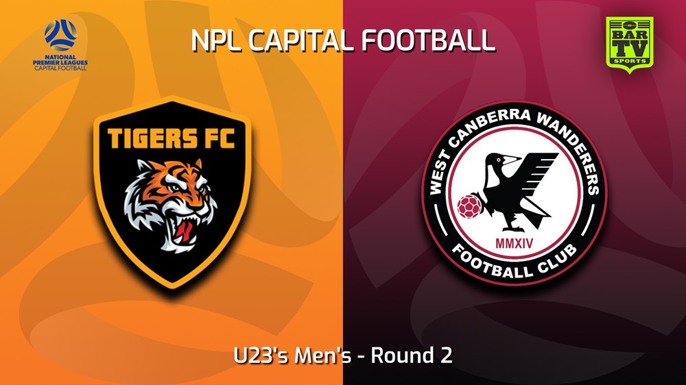 230415-Capital NPL U23 Round 2 - Tigers FC U23 v West Canberra Wanderers U23s Slate Image