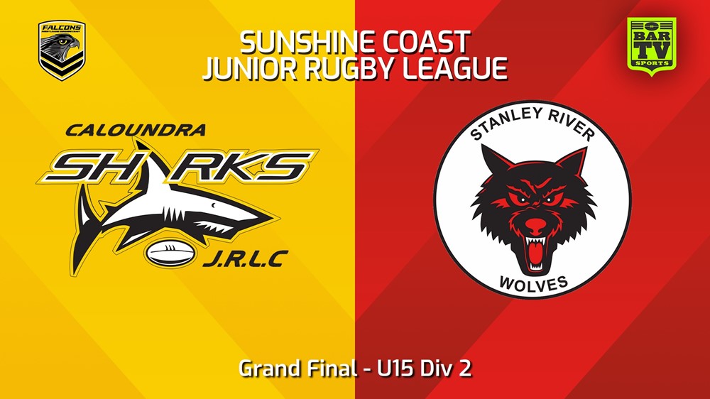 250906-video-Sunshine Coast Junior Rugby League Grand Final - U15 Div 2 - Caloundra Sharks JRL v Stanley River Wolves JRL Slate Image