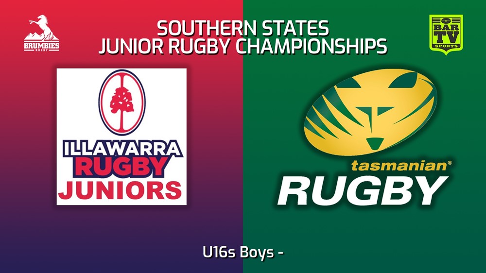 230713-Southern States Junior Rugby Championships U16s Boys - Illawarra Rugby v Tasmania Minigame Slate Image