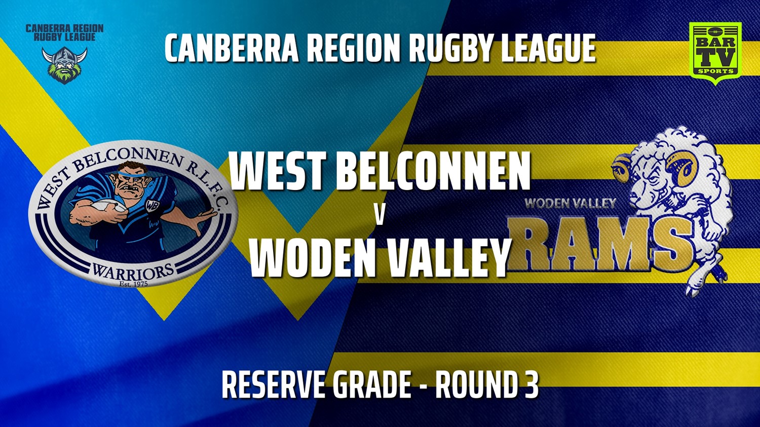 210501-CRRL Round 3 - Reserve Grade - West Belconnen Warriors v Woden Valley Rams Slate Image