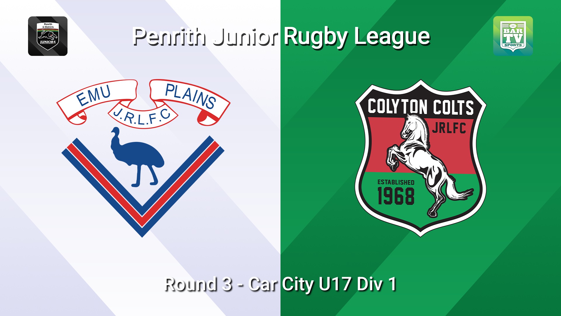 260509-video-Penrith & District Junior Rugby League Round 3 - Car City U17 Div 1 - Emu Plains v Colyton Slate Image