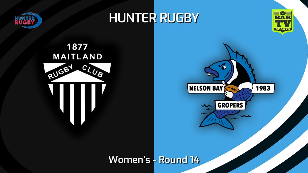 230722-Hunter Rugby Round 14 - Women's - Maitland v Nelson Bay Gropers Minigame Slate Image