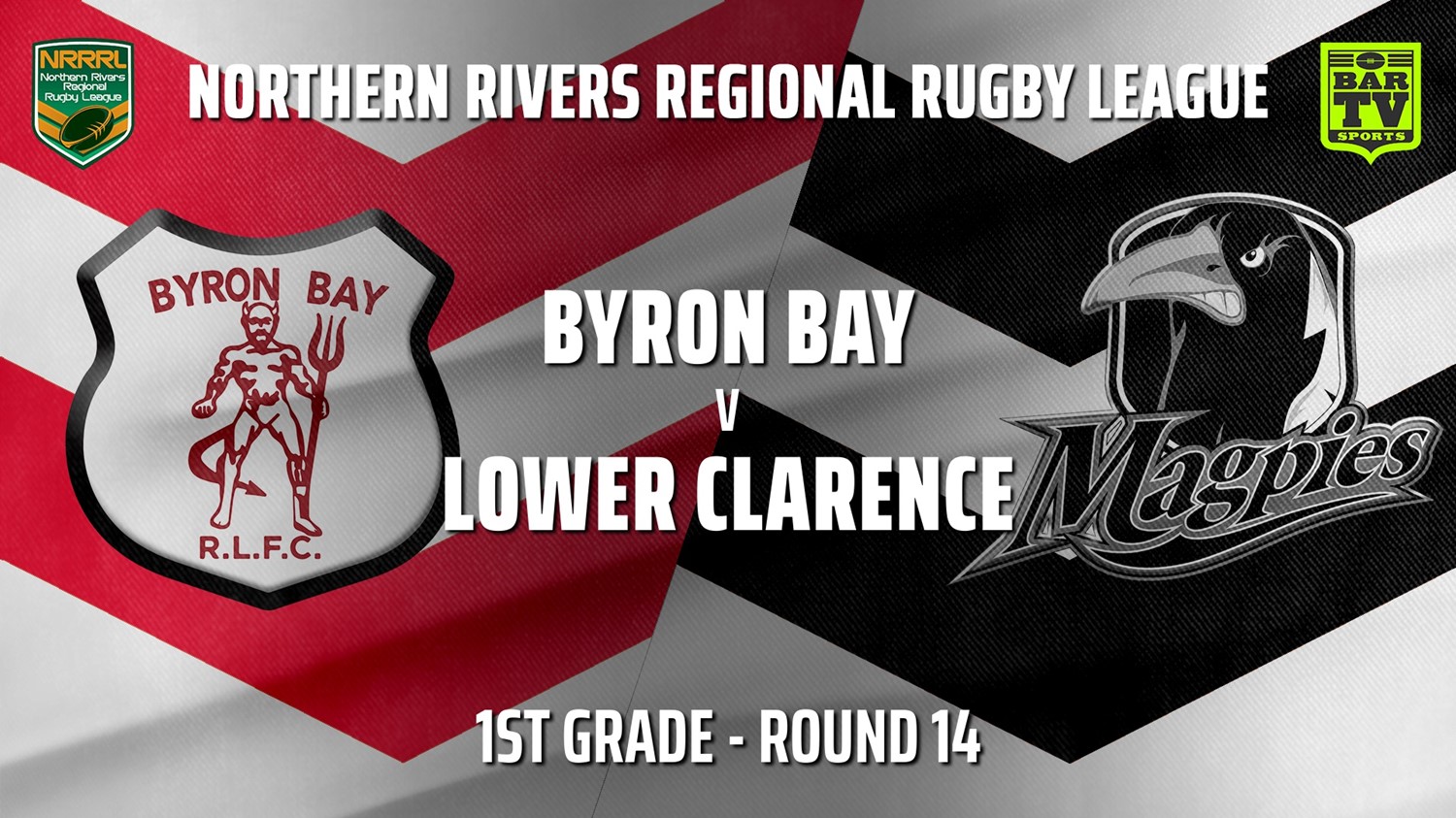 MINI GAME: Northern Rivers Round 14 - 1st Grade - Byron Bay Red Devils v Lower Clarence Magpies Slate Image