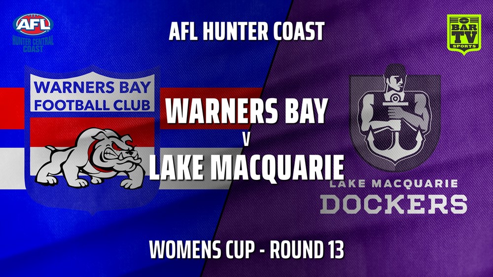 MINI GAME: AFL Hunter Central Coast Round 13 - Womens Cup - Warners Bay Bulldogs v Lake Macquarie Dockers Slate Image