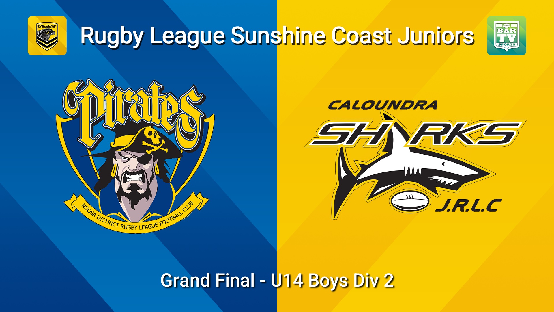 260905-video-Sunshine Coast Junior Rugby League Grand Final - U14 Boys Div 2 - Noosa Pirates JRL v Caloundra Sharks JRL Slate Image
