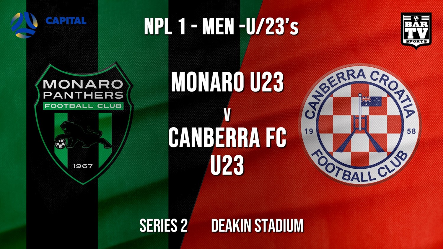 NPL1 Men - U23 - Capital Football  Series 2 - Monaro Panthers U23 v Canberra FC U23 Minigame Slate Image
