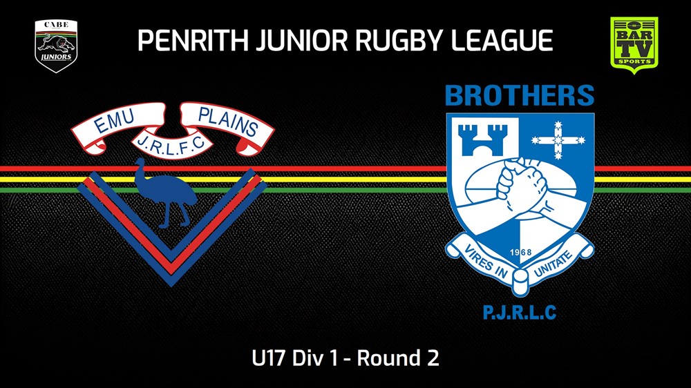 240414-Penrith & District Junior Rugby League Round 2 - U17 Div 1 - Emu Plains RLFC v Brothers Slate Image