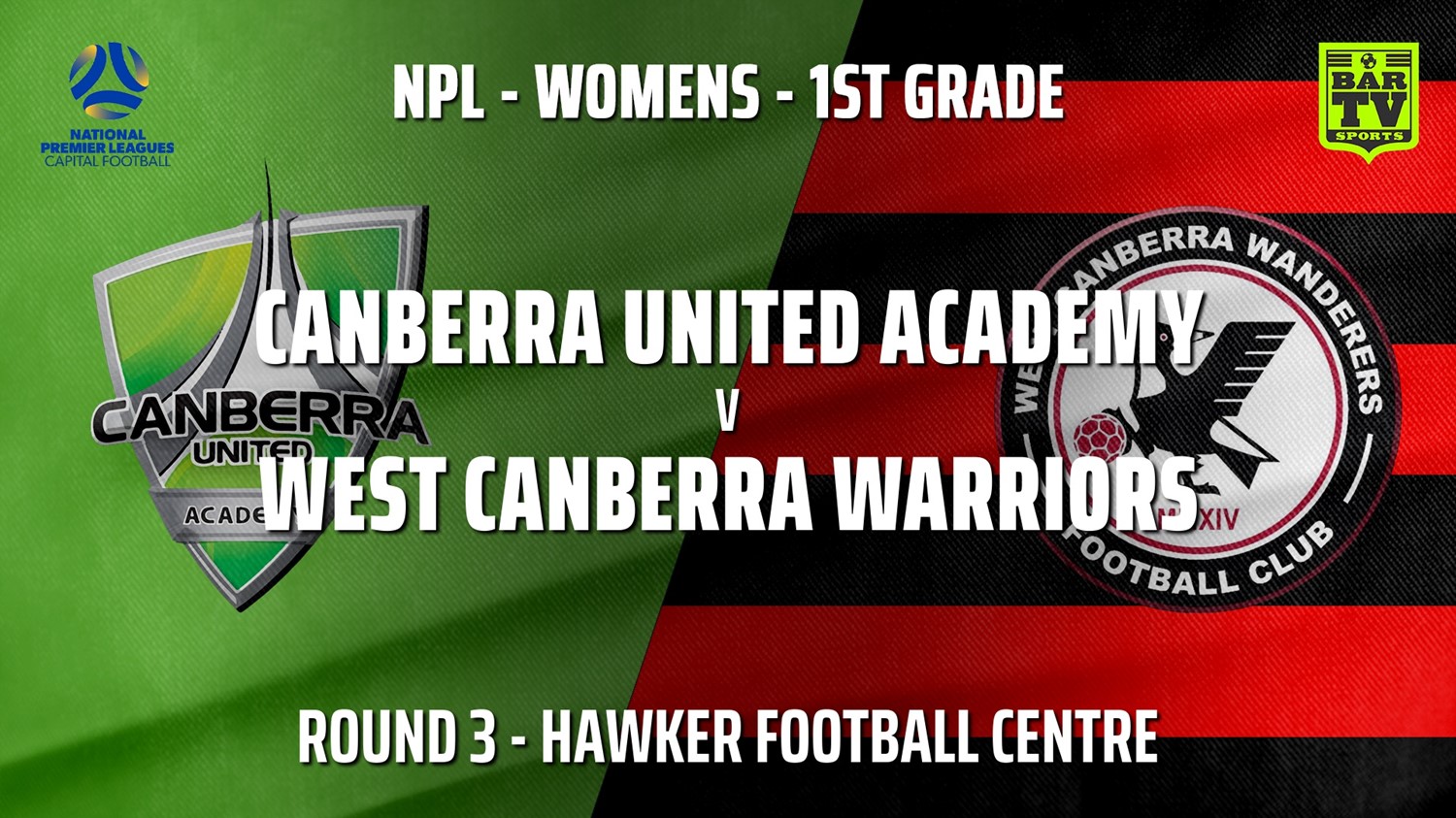 210422-NPLW - Capital Round 3 - Canberra United Academy v West Canberra Warriors (women) Slate Image