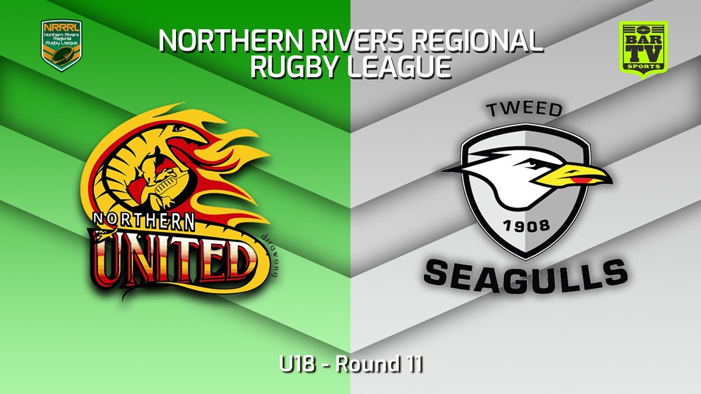 230701-Northern Rivers Round 11 - U18 - Northern United v Tweed Heads Seagulls Minigame Slate Image